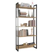 Estante Porto Rod cor Nature e Preto